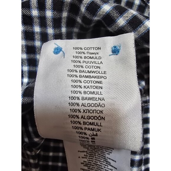 Ben Sherman Mens Black & White Checkered Button-Up Shirt 100% Cotton Size S - Picture 6 of 14